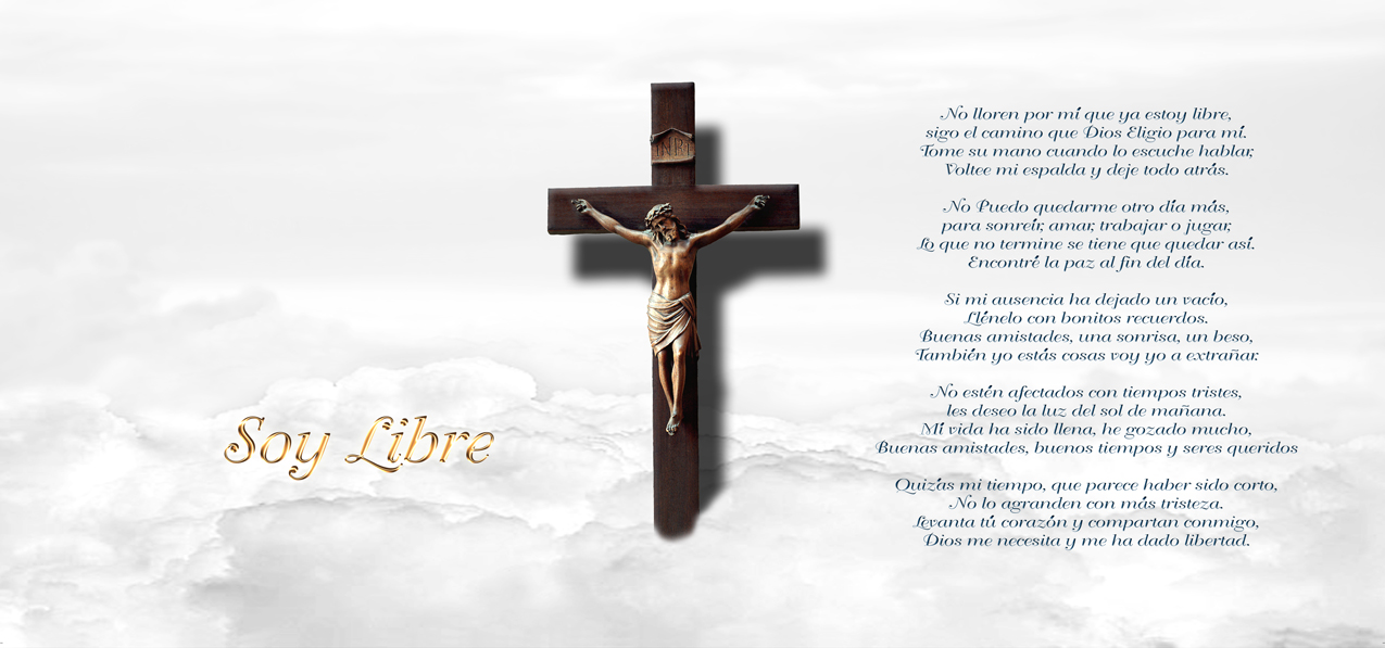 Soy Libre White Clouds (With Verse-Crucifix)